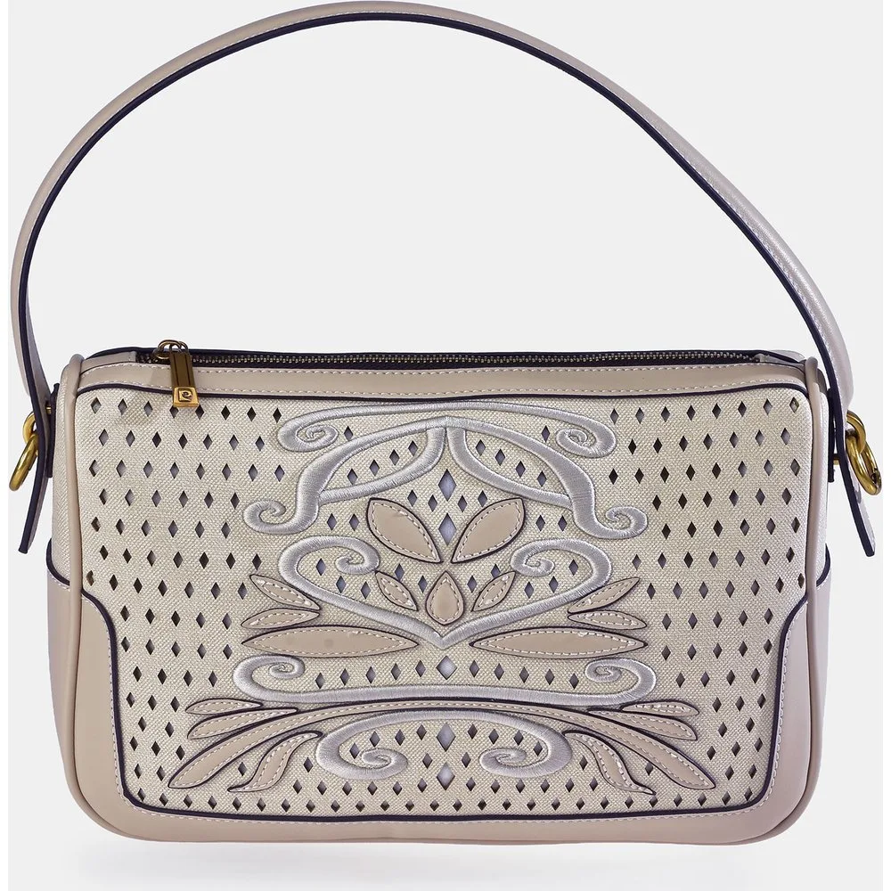 Bolso de hombro de en P.U. bordado - Pierre Cardin - FashionsVida