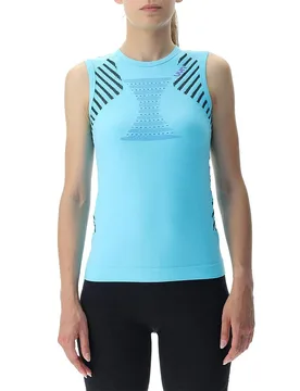 Maglietta Senza Maniche Running Ultra1 Curacao / Black / Purple M - Uyn - FashionsVida