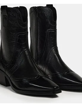 Botín de mujer de piel básico - Bryan Stepwise - FashionsVida