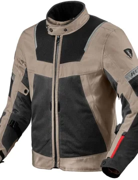 Giubbotto Moto Tessuto TORNADO 4 H2O Sabbia Nero taglia M - Rev'it - FashionsVida