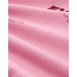 Sudadera manga larga de mujer con cuello redondo y microestampado