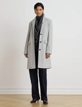 Abrigo de paño de mujer de espiguilla - Lauren Ralph Lauren - FashionsVida