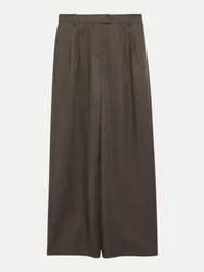 Fließende Wide-Leg-Hose Braun 46