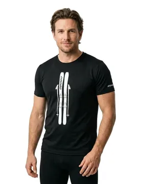 T-shirt à Manches Courtes Graphic Black Out / Skis XL - Dynafit - FashionsVida