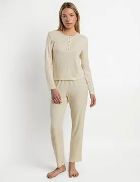 Pijama largo de mujer de punto viscosa - Admas - FashionsVida