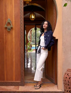 Scarf Belt Trousers - XL / WHITE - female - Blue Vanilla - FashionsVida