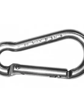 Asymmetric Opening Carabiner Silver 12 x 120 mm unisex - Kong Italy - FashionsVida