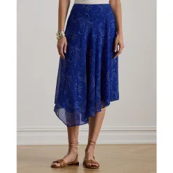 Falda de corte midi asimétrica