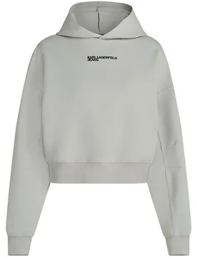 Karl Jeans Felpa Con Cappuccio Bw20029 Glacier Grey L - Lagerfeld - FashionsVida