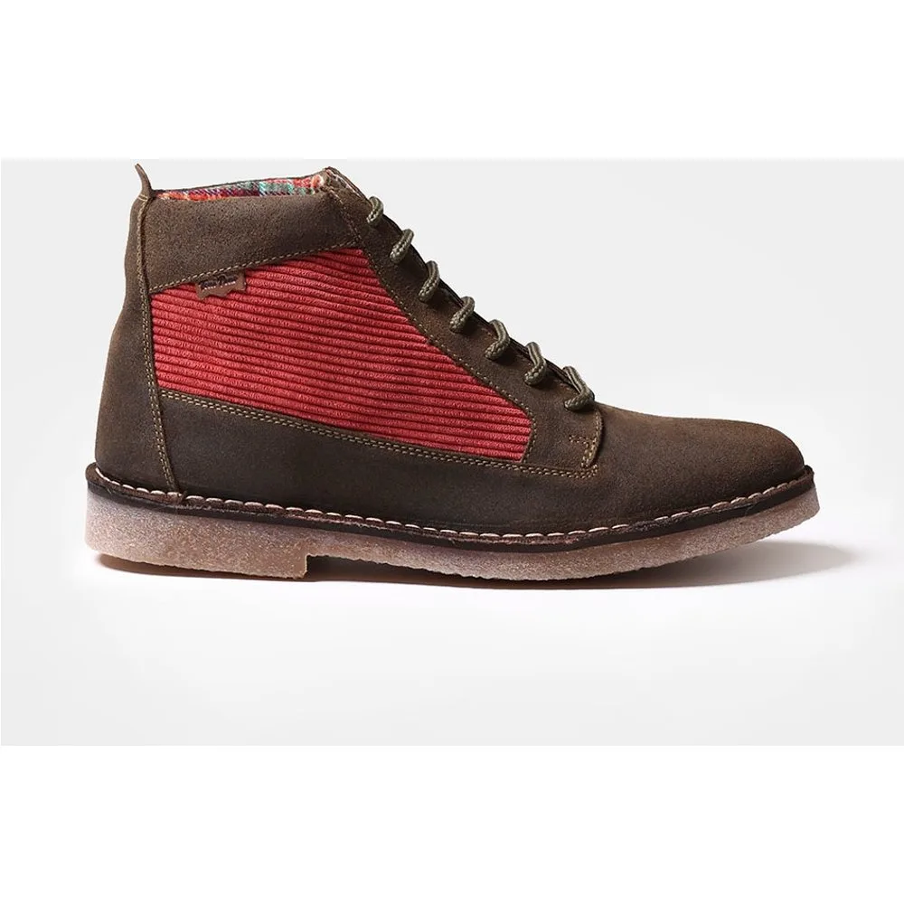 Botines de hombre de serraje engrasado con cordones - Toni Pons - FashionsVida
