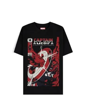 Marvel T-Shirt - Brave New World - Retro - S bis XL - für Männer - Größe XL - schwarz - Lizenzierter Fanartikel - Männer - male - Captain America - FashionsVida