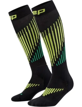 Core Run Merino 3.0 Laufsocken Tall Herren BLACK/LIME Gr. 4 - Cep - FashionsVida