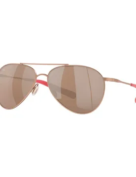 Piper Mirrored Polarized Sunglasses Satin Rose Gold Copper Silver Mirror 580G/CAT2 Men - Costa - FashionsVida