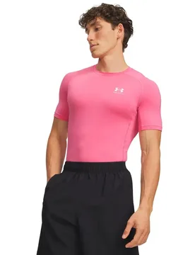 T-shirt à Manches Courtes Heatgear Armour Comp Pink / White XL - Under armour - FashionsVida