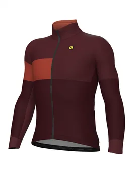 Giubbino invernale ciclismo idrorepellente PR-E GEOMETRIC bordeaux 2025 - ALE' - FashionsVida