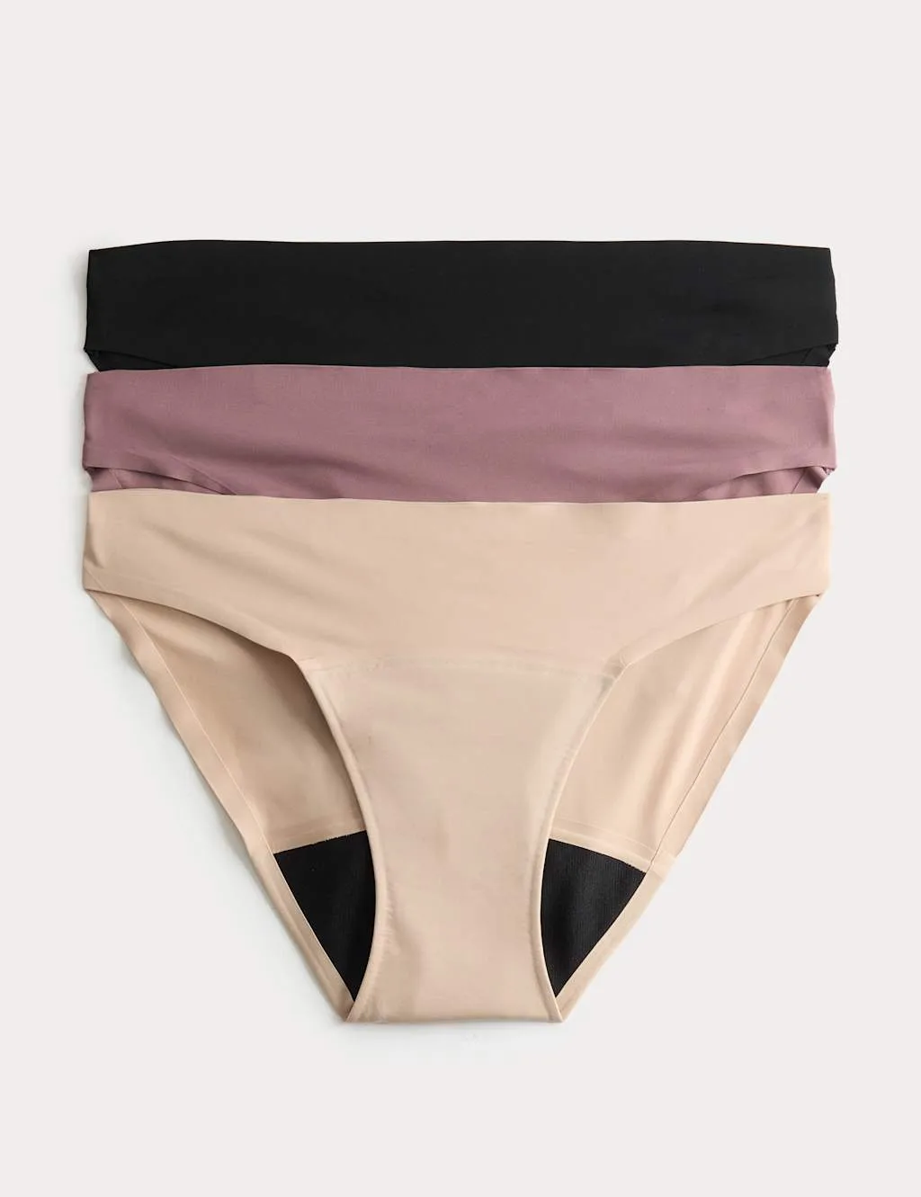 Pack No VPL Period Bikini Knickers Black Mix female - M&S - FashionsVida