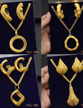 XUHUANG Indian Necklace Earring Jewelry Set Luxury Hoop Earring For Women Arab Charm Necklace Set Banquet Wedding Gift Wholesale - Aliexpress - FashionsVida