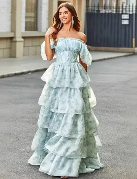 A sweet country-style short-sleeved dress with puffed sleeves cinched waist and simple floral prints - Aliexpress - FashionsVida