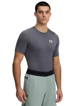 T-shirt à Manches Courtes Heatgear Armour Comp Gray L - Under armour - FashionsVida