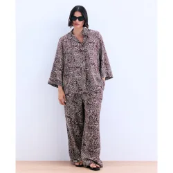 Pantalón recto liso de mujer