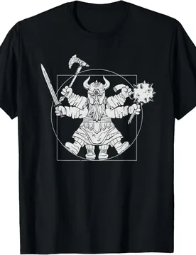 Leonardo Da Vinci Vitruvian Man Nordic Warrior Valhalla T-Shirt 100% Cotton O-Neck Short Sleeve Summer Casual Mens T-shirt - Aliexpress - FashionsVida