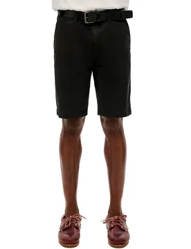 Pantaloni Corti Chino Vintage International Washed Black 32 - Superdry - FashionsVida