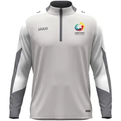 Jugend trainiert" Ziptop Dynamic (hellgrau/weiß/grau / Größe L / Unisex)