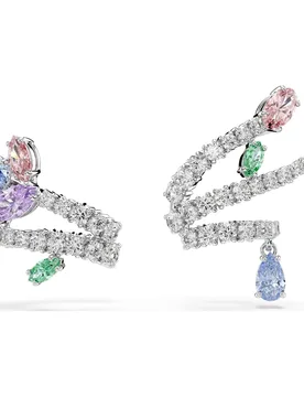 Orecchini ear cuff Ariana Grande x , Taglio misto, Multicolori, Placcato rodio OS - Swarovski - FashionsVida