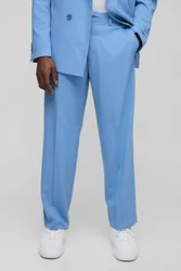 Herren Anzughose mit entspannter Passform und festem Bund Light Blue Größe 30