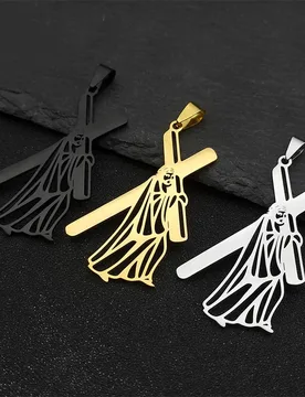 Pcs Hip Hop Catholic Jesus Cross Pendant For Women Men Stainless Steel Gold Silver Color Crucifix Charm Jewelry Making Supplies - Aliexpress - FashionsVida