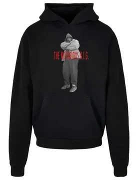 Felpa Con Cappuccio Biggie Smalls Concrete Heavy Oversize Black S - Mister TEE - FashionsVida