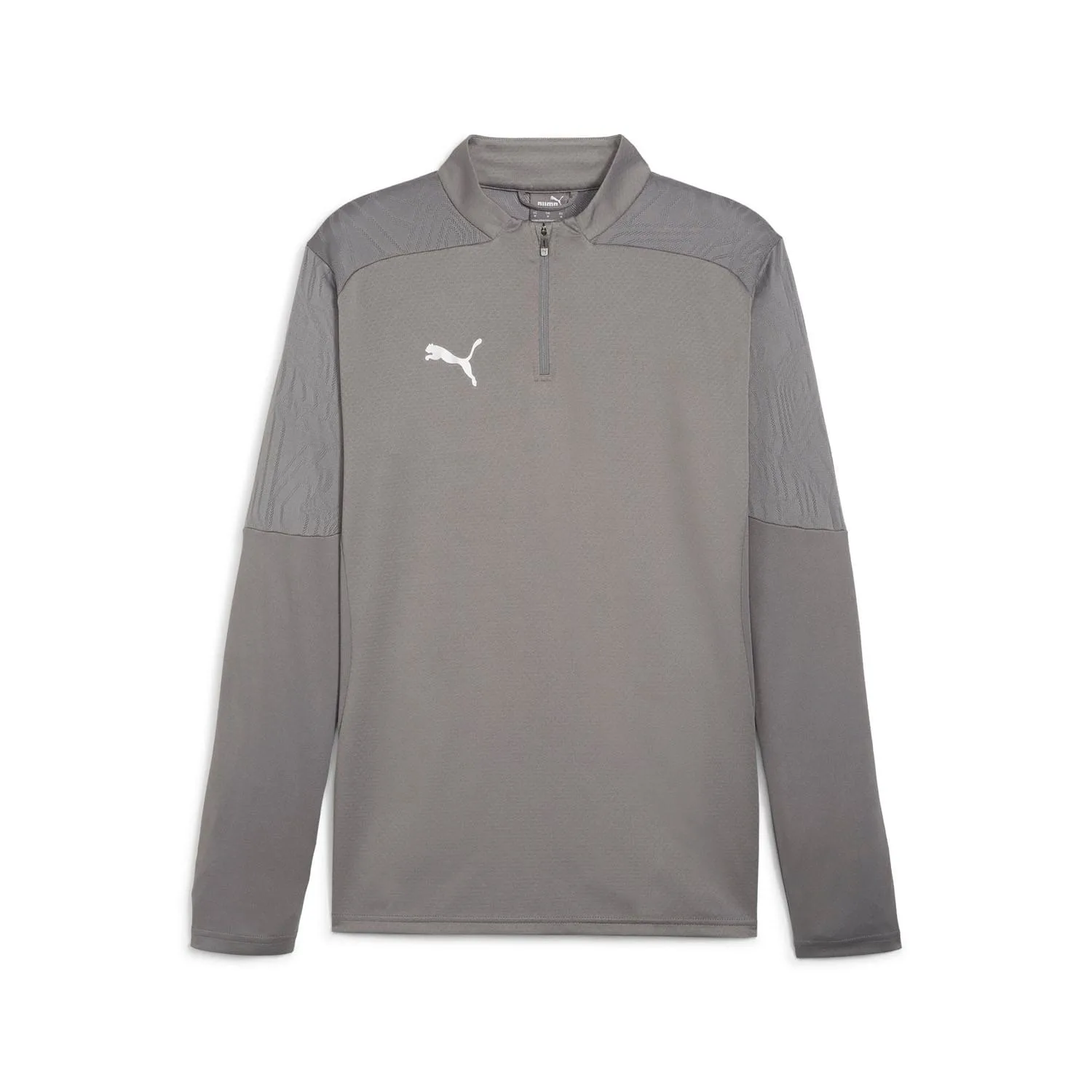 Mens Teamfinal Training 1/4 Zip Top In Grey Recycled Material - Size Medium - Puma - FashionsVida