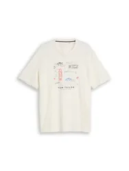 Plus structured print t-shirt male
