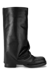 Women's 'Benton Black Leather' Leather Boots Size: 7 - Black - Size: 7