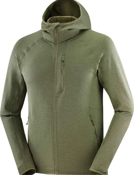Warmes und leichtes technisches Fleece Sntial Lightwarm HD M Grape Leaf für Herren Größe S Khaki - Salomon - FashionsVida