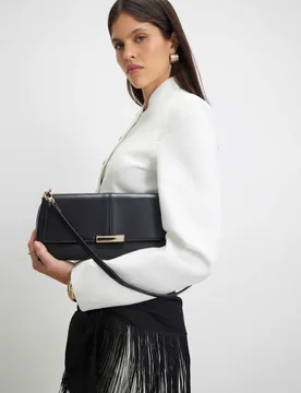 Detachable Strap Clutch Bag Black female - River Island - FashionsVida