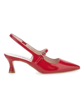 Décolleté Slingback Rosse a Punta Effetto Vernice P507 37 - Pittarello - FashionsVida
