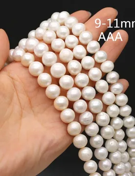 Mm AAA Natural Freshwater Pearl Beaded Round Shape Punch Loose Beads For Jewelry Making DIY Bracelet Necklace Accessories - Aliexpress - FashionsVida
