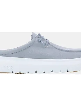 Zuecos planos de mujer en textil con suela track - Walk In Pitas - FashionsVida