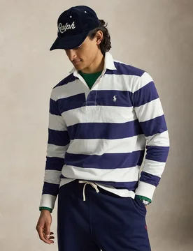 Polo de rugby de hombre de algodón con rayas - Polo Ralph Lauren - FashionsVida