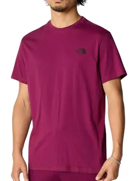 Mens Ss Simple Dome T Shirt Boysenbery - Wine Cotton - Size X-Small - The North Face - FashionsVida