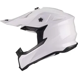 Casco Moto Cross Enduro Mt Helmet FALCON S PURE A0 Bianco Lu taglia S