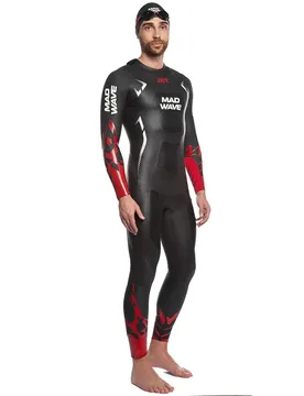 Jet Long Sleeve Neoprene Wetsuit Black LL Men - Mad Wave - FashionsVida