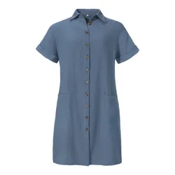 Hemdblusen-Kleid „Helena“ blau S Damen
