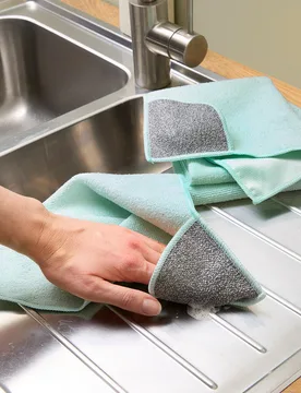 Mikrofasertücher mit Scheuerecke 4er-Set - 3Pagen - FashionsVida