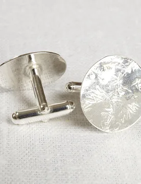 Recycled Silver Rings Around You Cufflinks - La Jewellery - FashionsVida