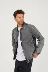 Denim Coach Style Mens Jacket - - Size: S