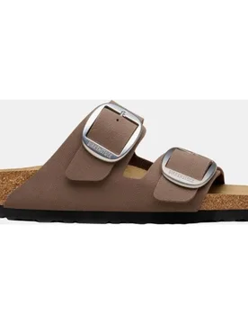 Sandalia hebilla grande en piel sintética satinada - Birkenstock - FashionsVida