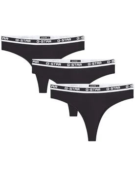 Slip Da Donna D2959-01 Brazilian 3 Unità Black L - G-Star - FashionsVida