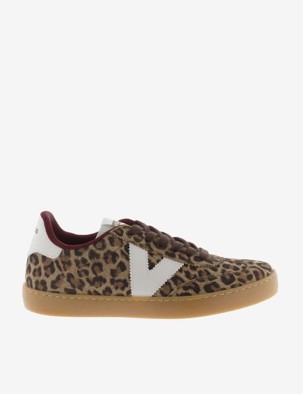 Suede Leopard Print Trainers Brown female - Victoria - FashionsVida